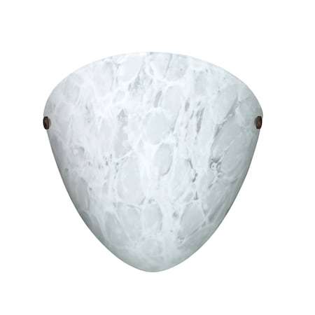 Besa Lighting Kailee Wall Sconce, Carrera, Bronze Cap Finish, 1x60W Incandescent 701719-BR